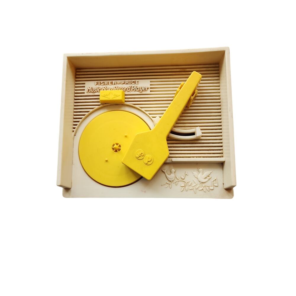1971 Vintage Fisher-Price Music Box Record Player with 5 Records